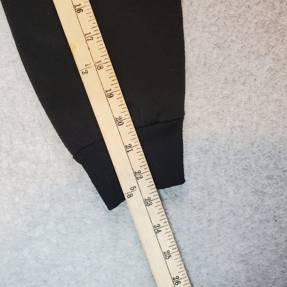 Stussy Hoodie Sweatshirt Men's Size Med Black Long Sleeve Pullover Center Logo - Picture 6 of 11